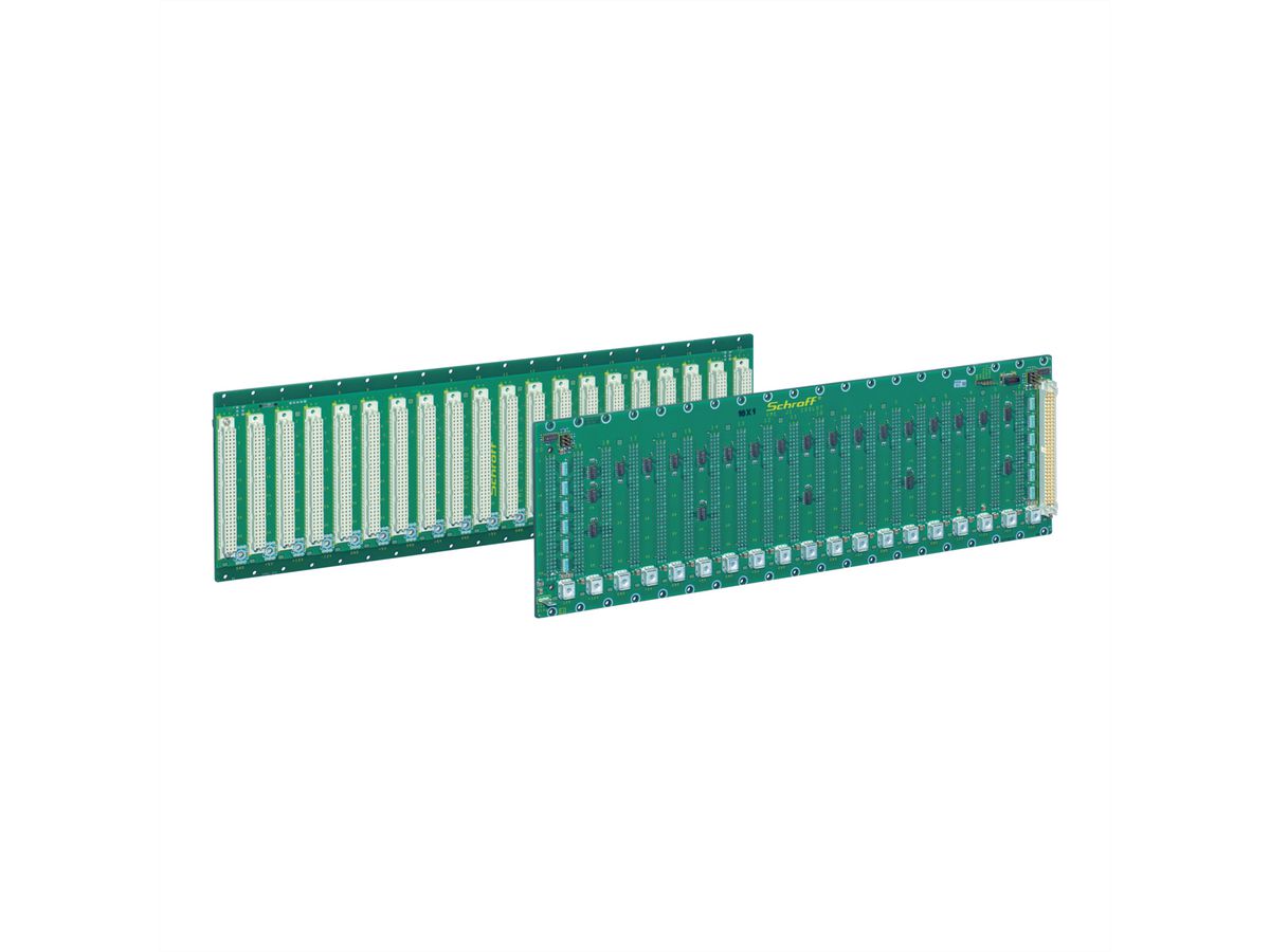 SCHROFF VMEbus J1 Backplane EDC, 3 HE, 10 Slots