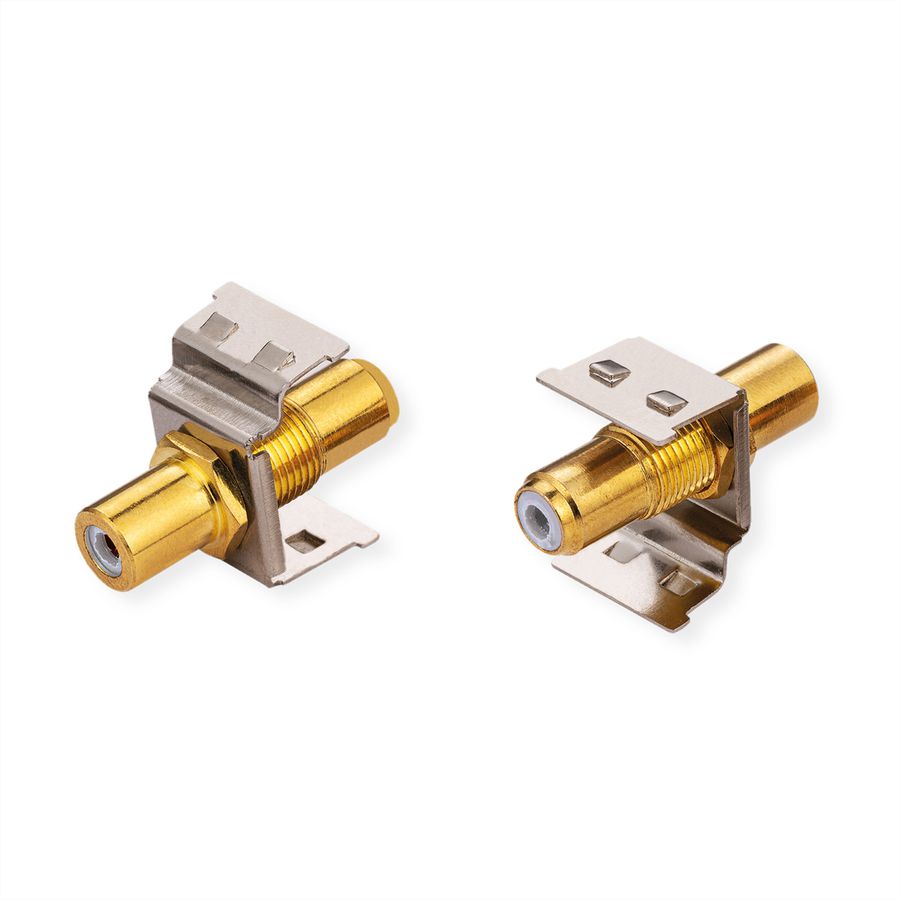 ROLINE RCA keystone-koppeling, Metaal, wit