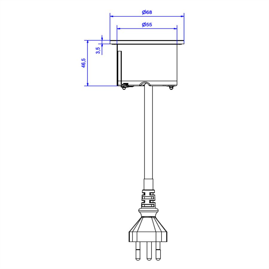BACHMANN PIX 1xCH T13 2.0m T13 RAL9010