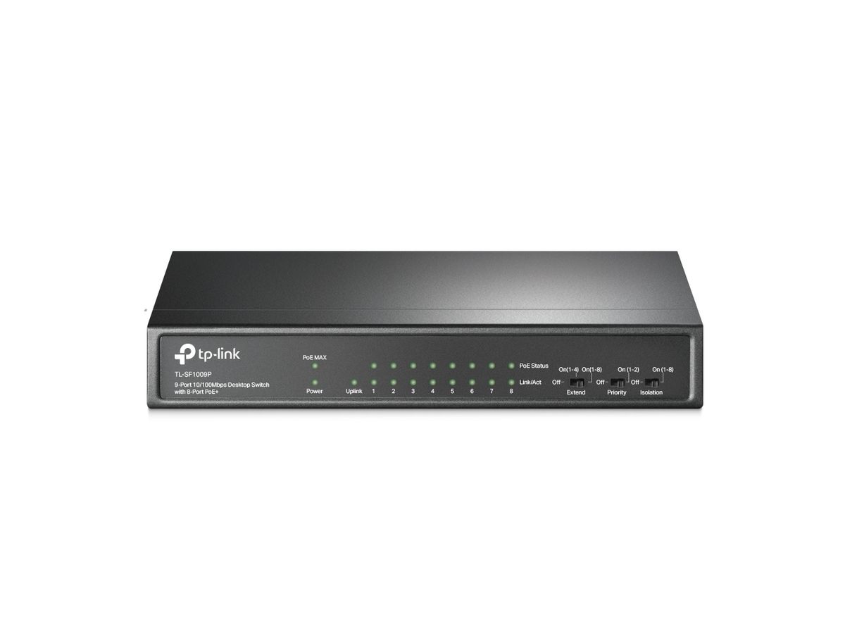 TP-Link 9-Port 10/100Mbps Desktop Switch with 8-Port PoE+