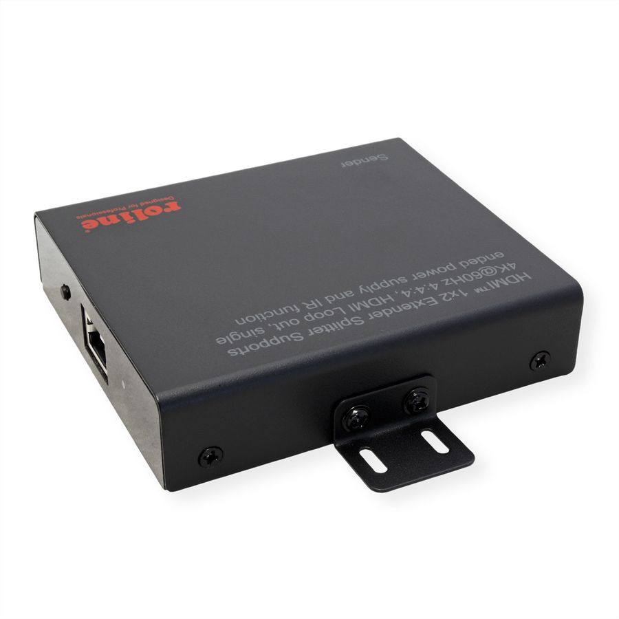 ROLINE HDMI Extender and Splitter, 1x2, via Cat6A, 70m, 4K60Hz