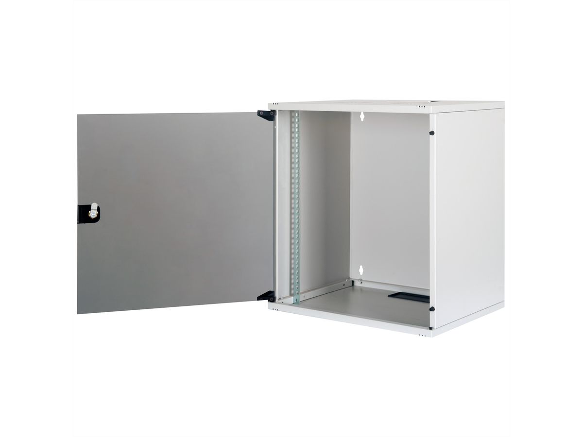 ROLINE 19-inch wandbehuizing Basic 12 U, 540x400 BxD Bouwpakket grijs