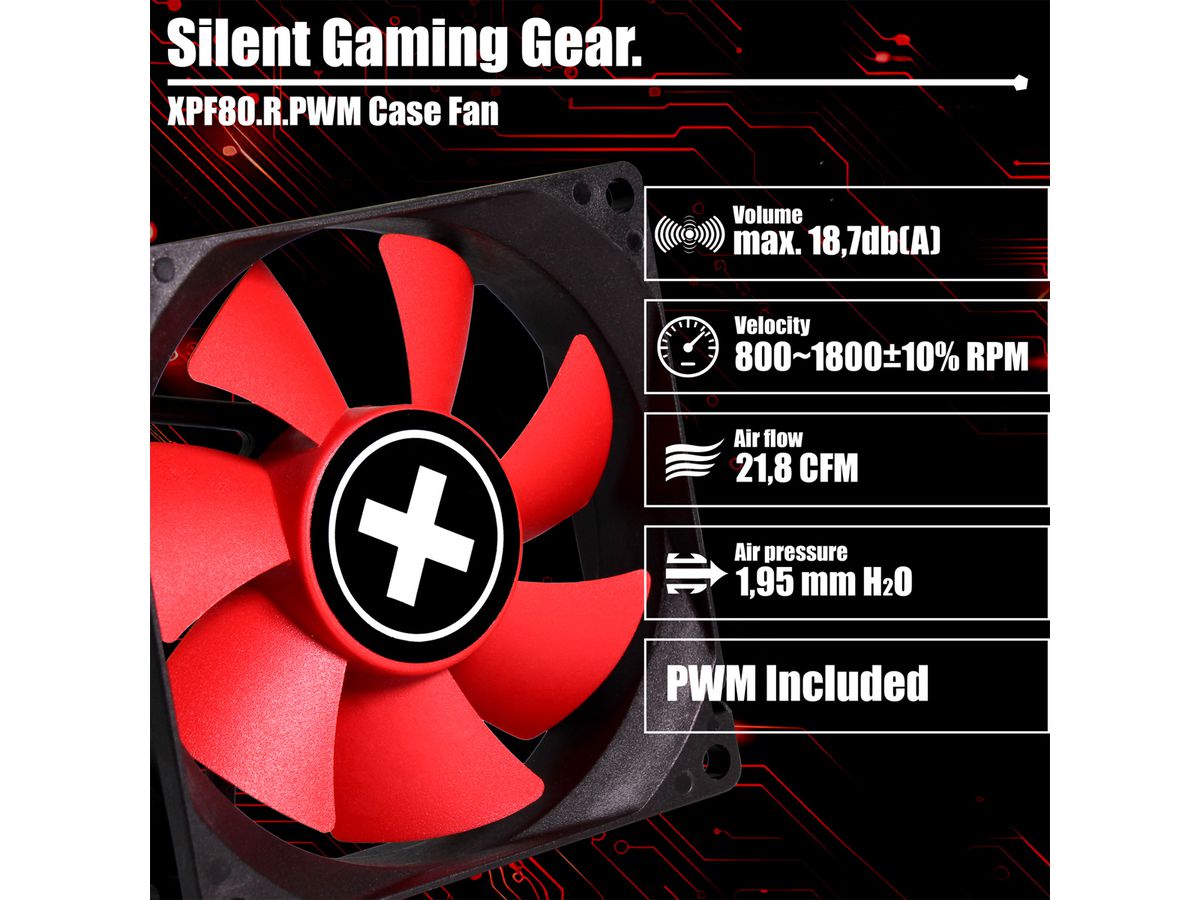 Xilence XPF80.R.PWM 80mm PWM Case Fan, 4PIN