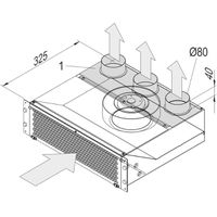 SCHROFF Air Deflector Plate for 19" Pusher Fan, 3 U, Upper Front