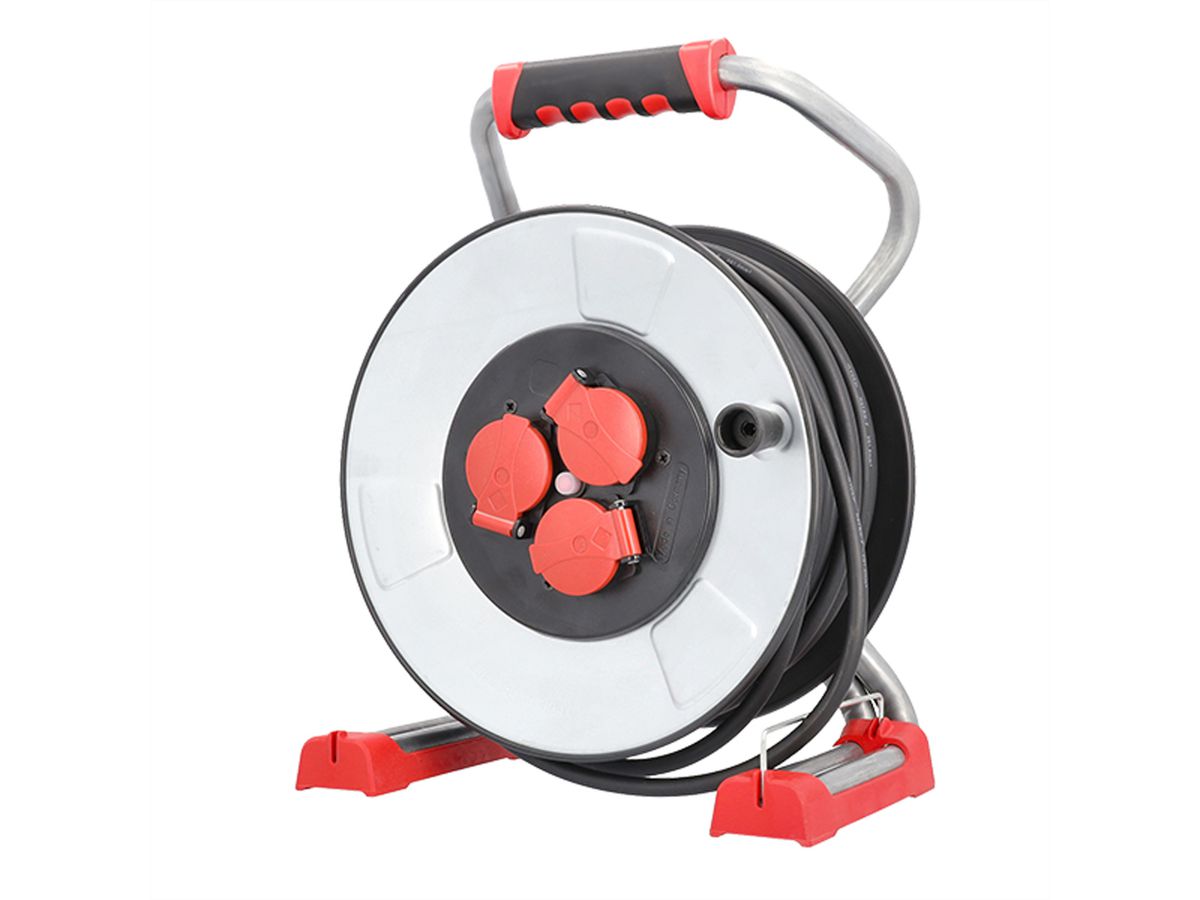 BACHMANN professional cable reel IronCoat 3xCEE7/3 H07RN-F 3G1,5mm² 40m