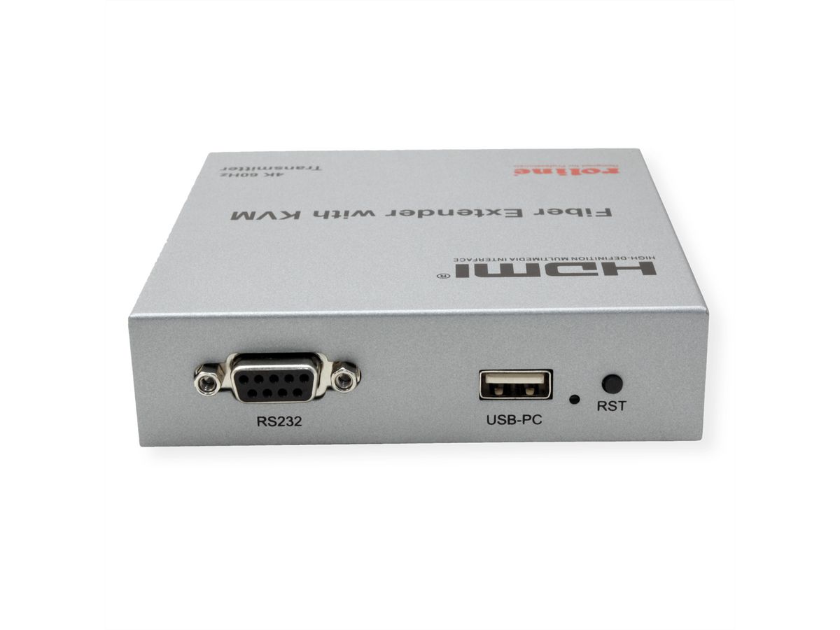 ROLINE KVM Extender over Fiber Optic, HDMI 4K, USB, 20 km
