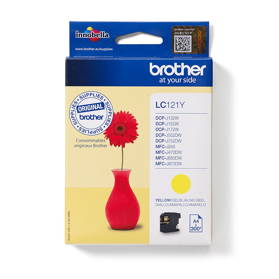 Brother LC121Y inktcartridge 1 stuk(s) Origineel Geel
