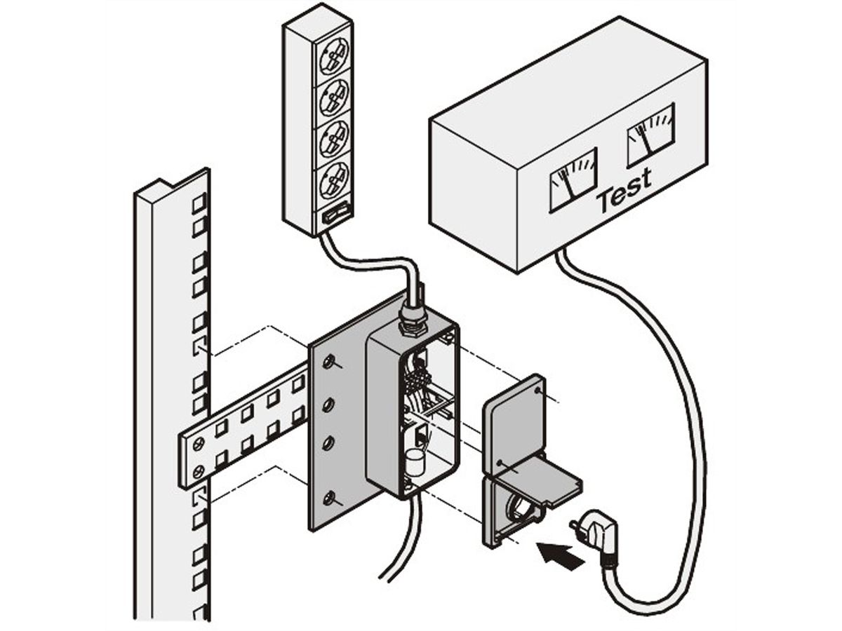 SCHROFF Distribution Box With Schuko/UTE Sockets