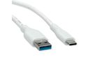 VALUE USB 3.2 Gen 1 kabel, A-C, M/M, wit, 2 m