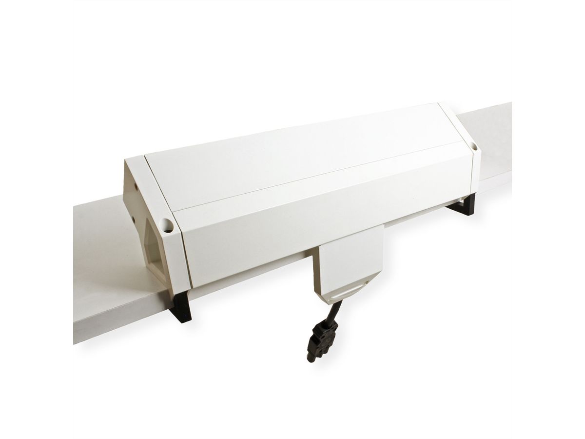 BACHMANN DESK2 concealed cable routing, white