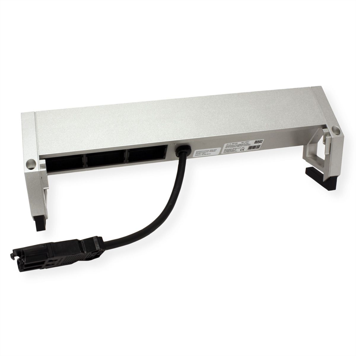 BACHMANN DESK2 3x geaard stopcontact 3x ABD GST18 Inox