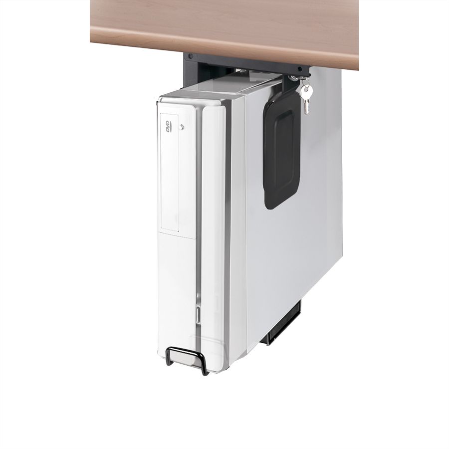 ROLINE Slim/Mini PC houder, afsluitbaar, zwart
