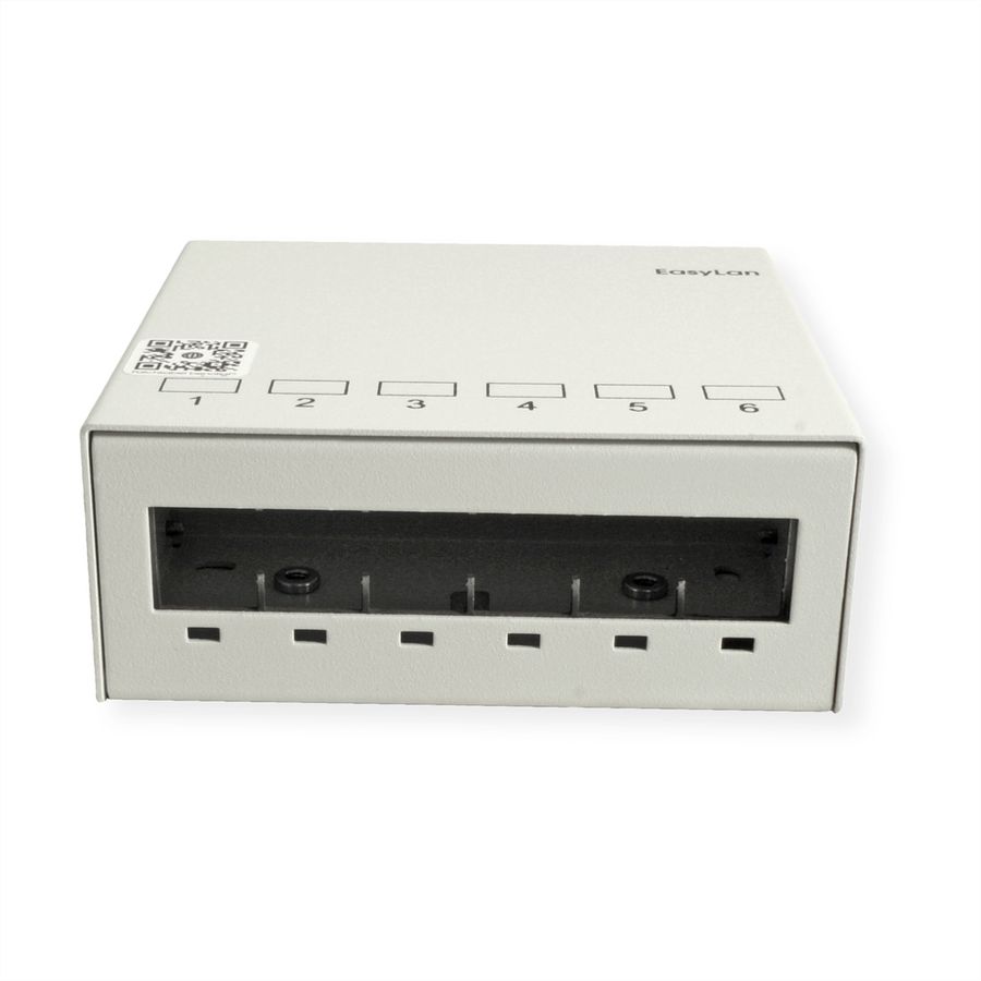 EasyLan Desk Consolidation Point Panel, for 6x Keystone, RAL7035