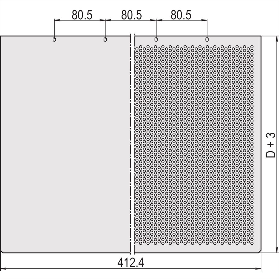 SCHROFF MultipacPRO Cover Plate, Plain, Depth 460 mm