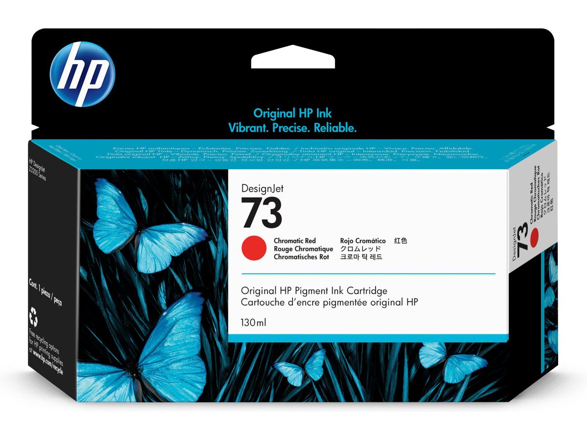 HP 73 chromatisch rode DesignJet inktcartridge, 130 ml