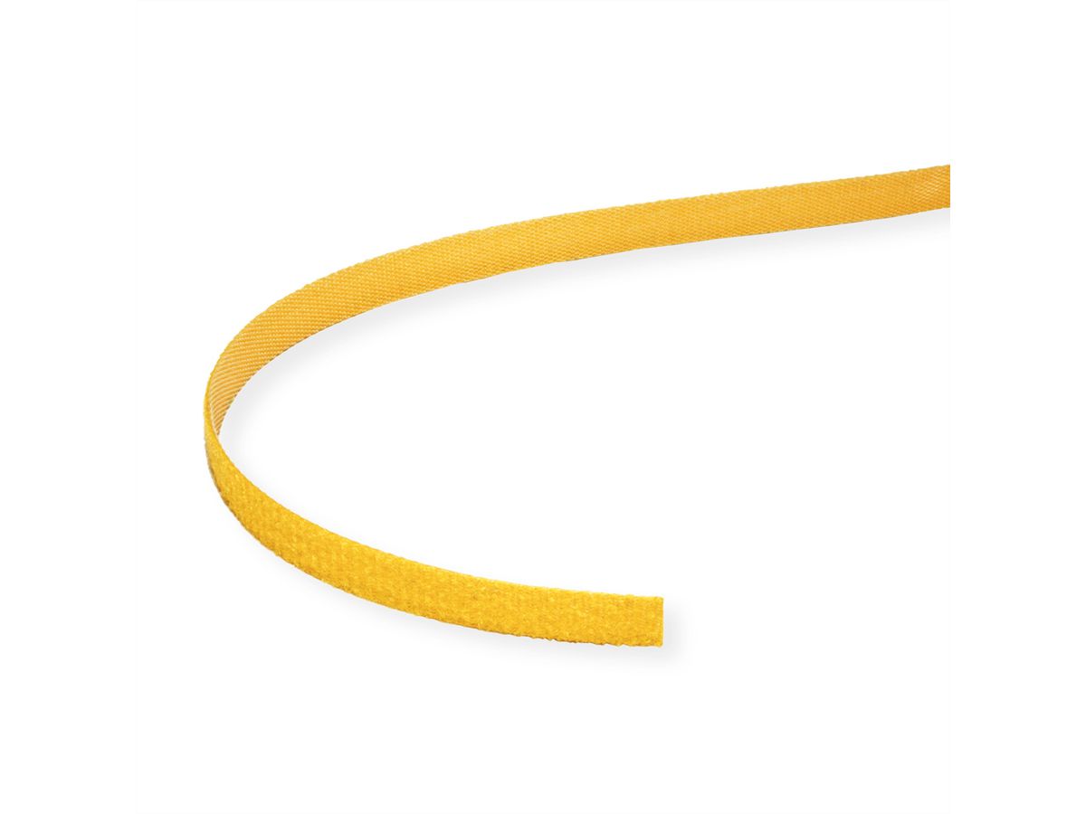 VALUE Strap Cable Tie Roll, Width 10mm, yellow, 25 m