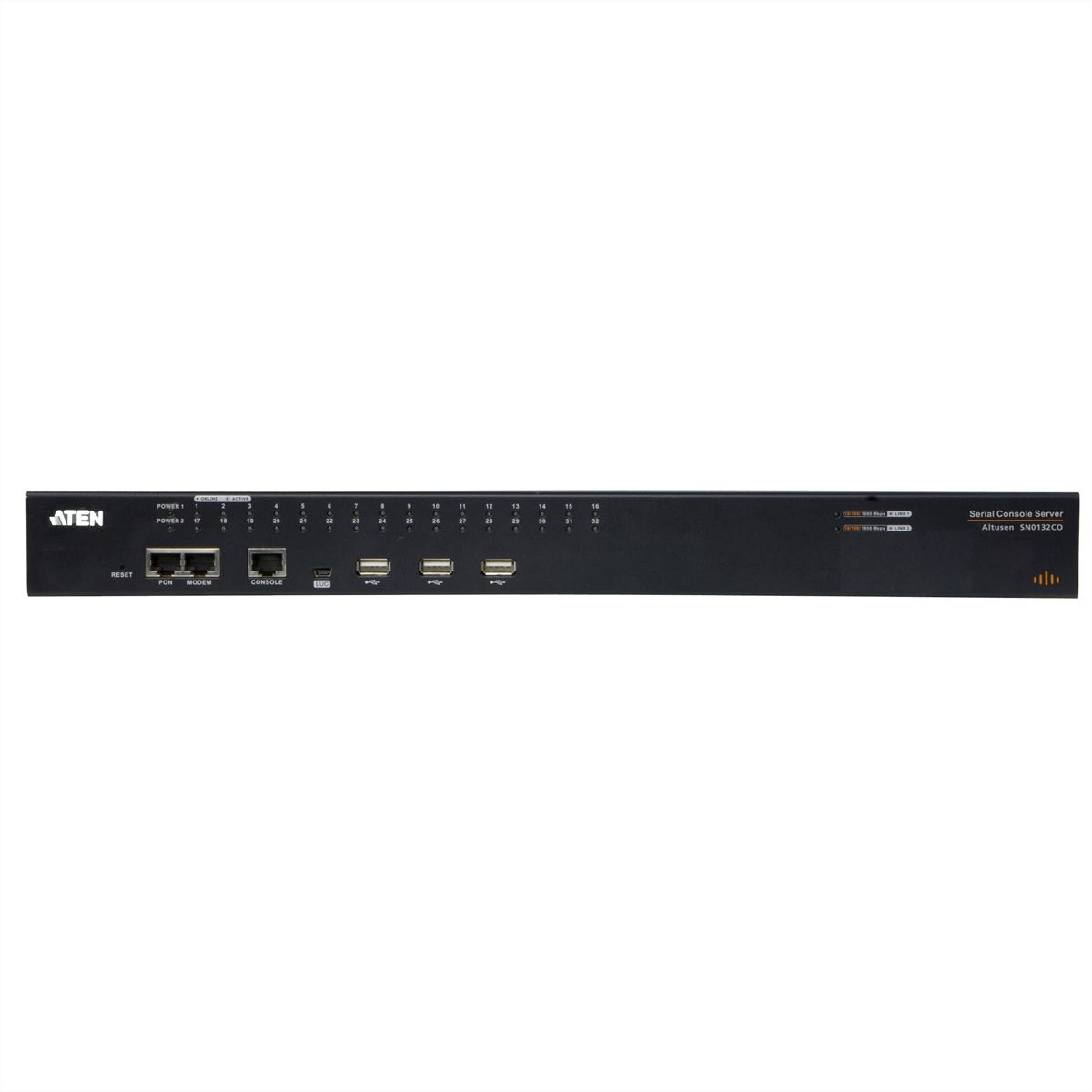 ATEN SN0132O 32-poorts seriële consoleserver met dubbele voeding/LAN