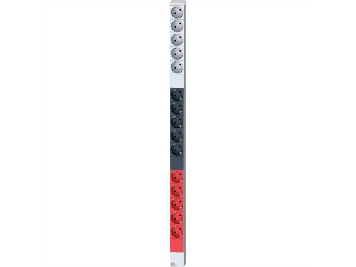 BACHMANN IT PDU ALU 0HE 15 x geaard contact CEE 3x 16A rood