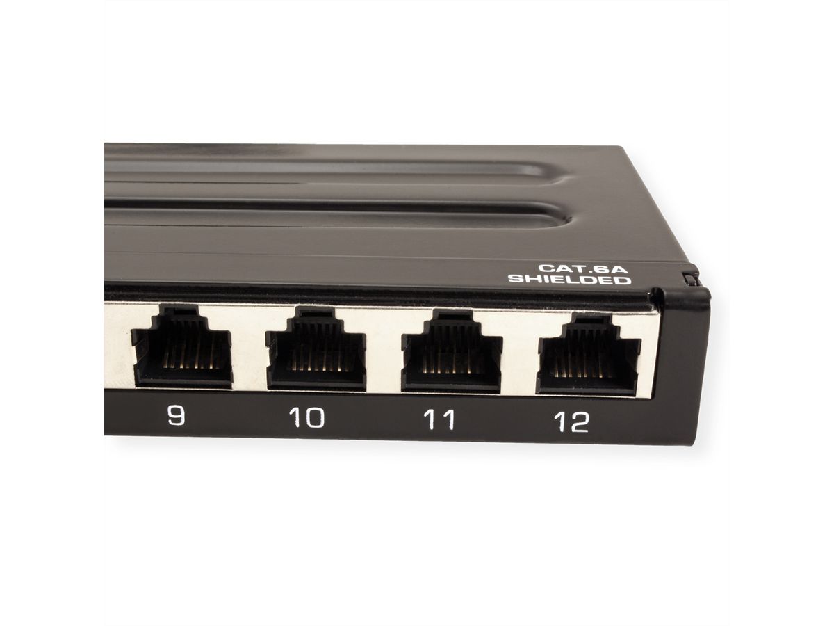 TRENDnet TC-P12C6AS Patchpaneel, 12-poorts Cat.6a afgeschermd voor wandmontage