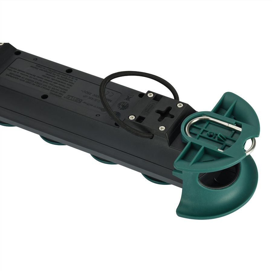 BACHMANN HOOK Outdoor 4x earthing contact, Plastic, with switch and hinged covers, IP44, 4 m