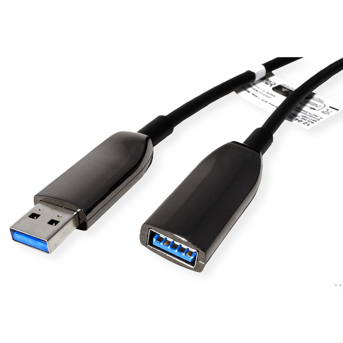 ROLINE Aktieve USB 3.2 Gen 1 verlengkabel, AOC, zwart, 10 m