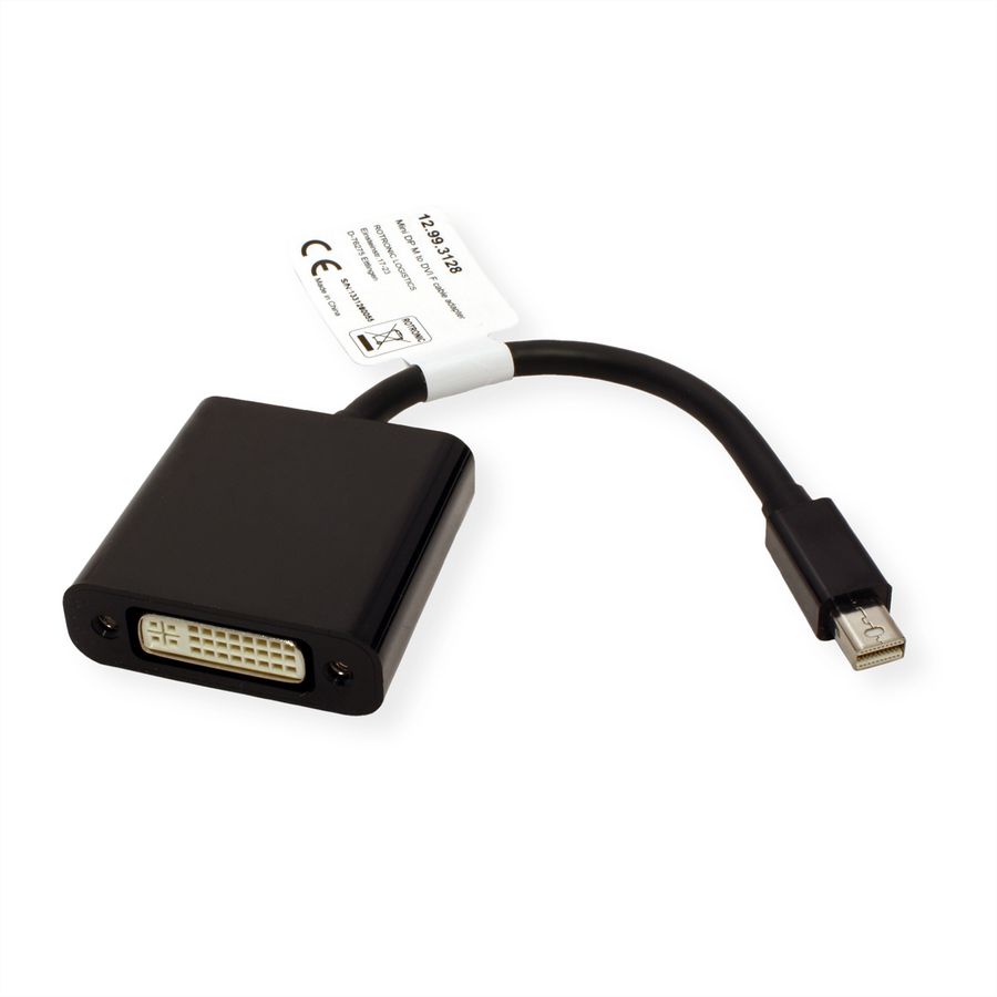 VALUE Mini DisplayPort-DVI Adapter, Mini DP M - DVI F