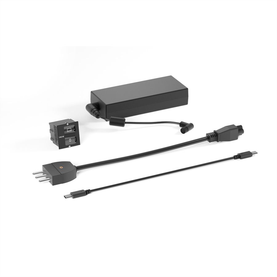 BACHMANN Custom Modul 1xUSB C/C 140W, ITA Bundle RAL9005