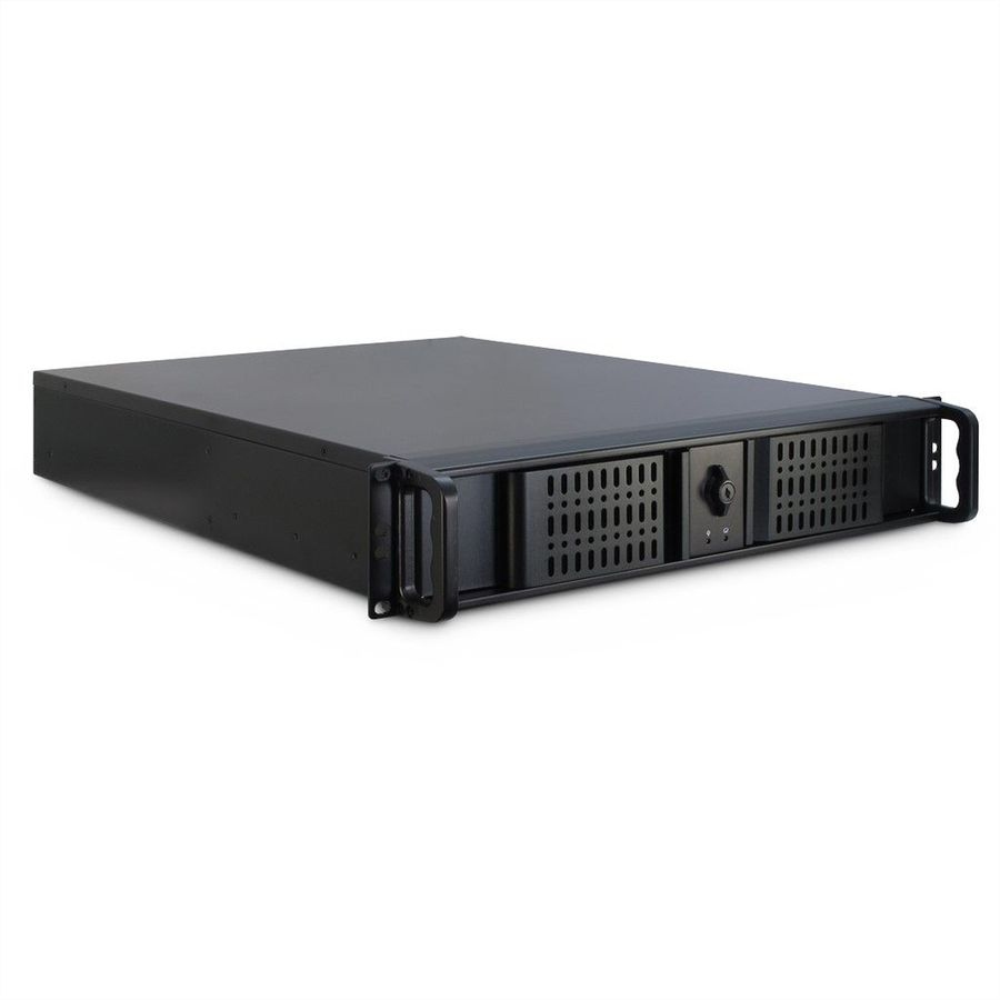 19" serverbehuizing, 2HE, lang, IPC 2U 2098-SL, zwart