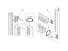 SCHROFF 19" strip met schakelaar, 8x geaard contact, Duitsland