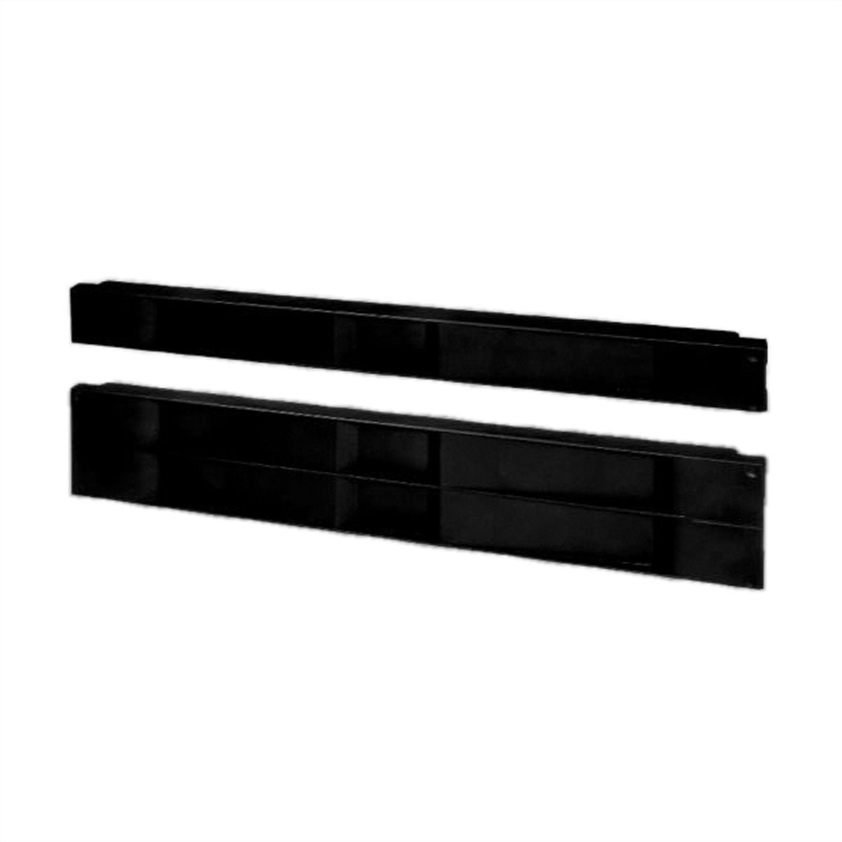 19" Blindplaat kunstof 2 HE, zwart, 10 St.