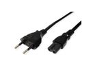 ROLINE Euro Power Cable, 2-pin, black, 3 m