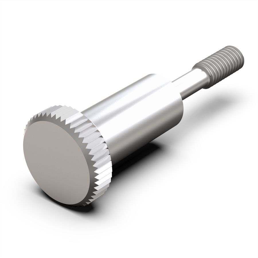 SCHROFF Kraagschroef, Kartelkop Lange uitvoering, M2,5 x 12,3 mm, Messing vernikkeld, 100 stuks