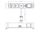 BACHMANN DESK RAIL 2x earthing contact 1x USB Charger 1x ABD