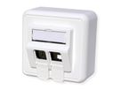 Opbouwdoos Modulehouder zuiver wit, 2-voudig