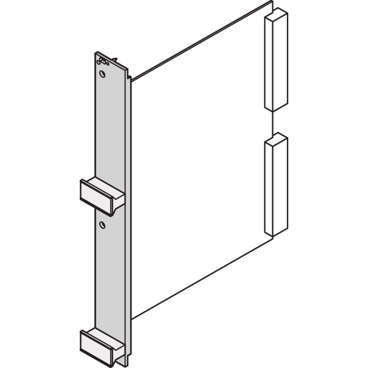 SCHROFF Insteekmodule U-profiel voor statische trapeziumvormige handgreep, 6 HE, 5 HE, 2,5 mm, Al, geanodiseerd vooraan, geleidend achteraan