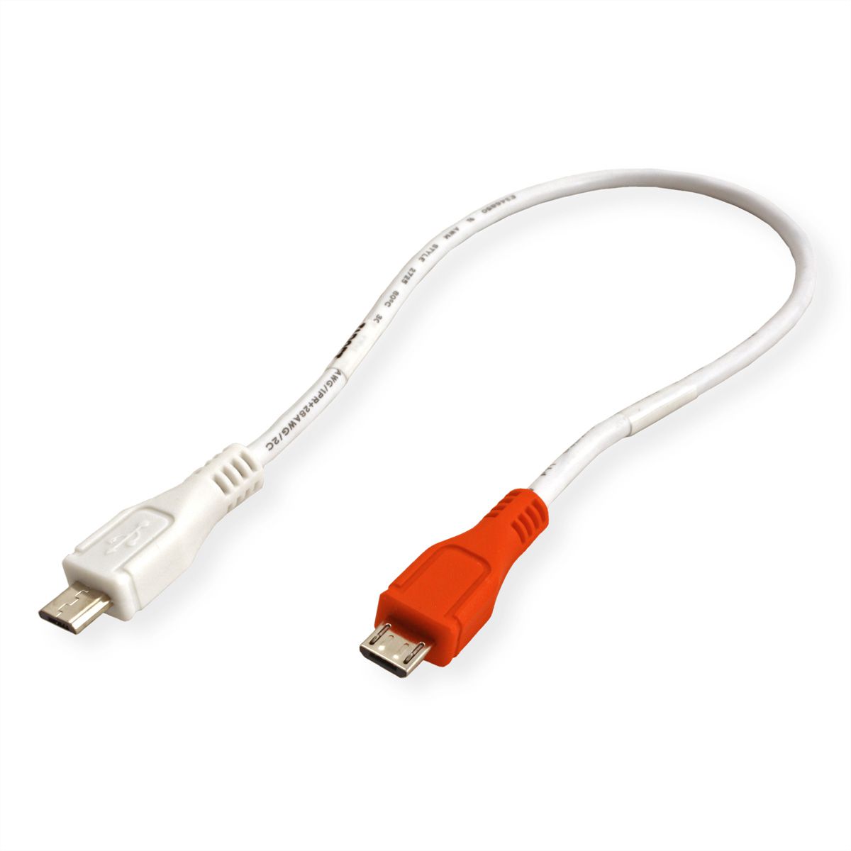VALUE USB 2.0 Charge cable, Micro B M/M, 0.3m