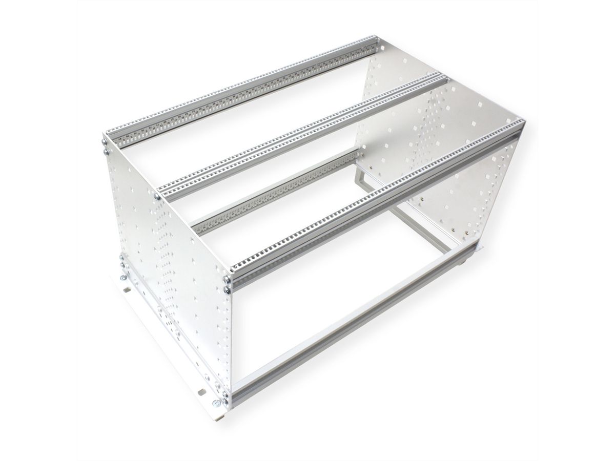 SCHROFF EuropacPRO 19" moduledrager voor moduledrager, zwaar, achteraf af te schermen, met handgreep vooraan, 6 HE, 235 mm