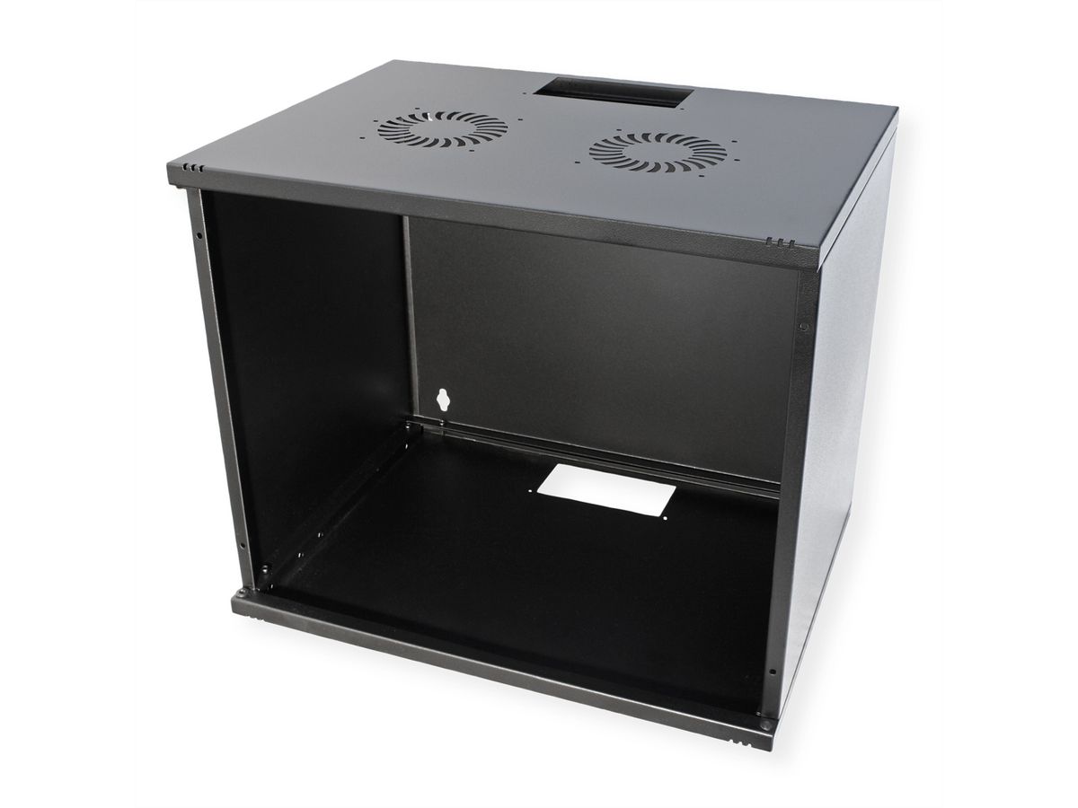 ROLINE 19-inch wandbehuizing Basic 9 U , 540x400 BxD Bouwpakket zwart
