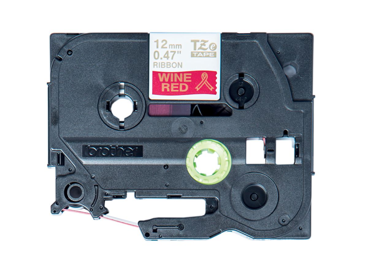 Brother TZE-RW34 Gold on red TZe label-making tape