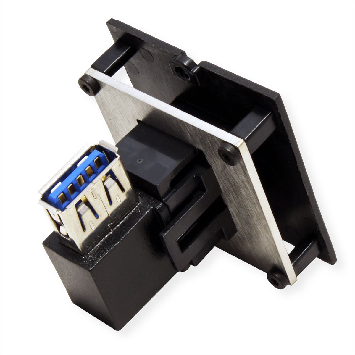 BACHMANN Frame 1xUSB 3.0, 90° uitgang zijkant