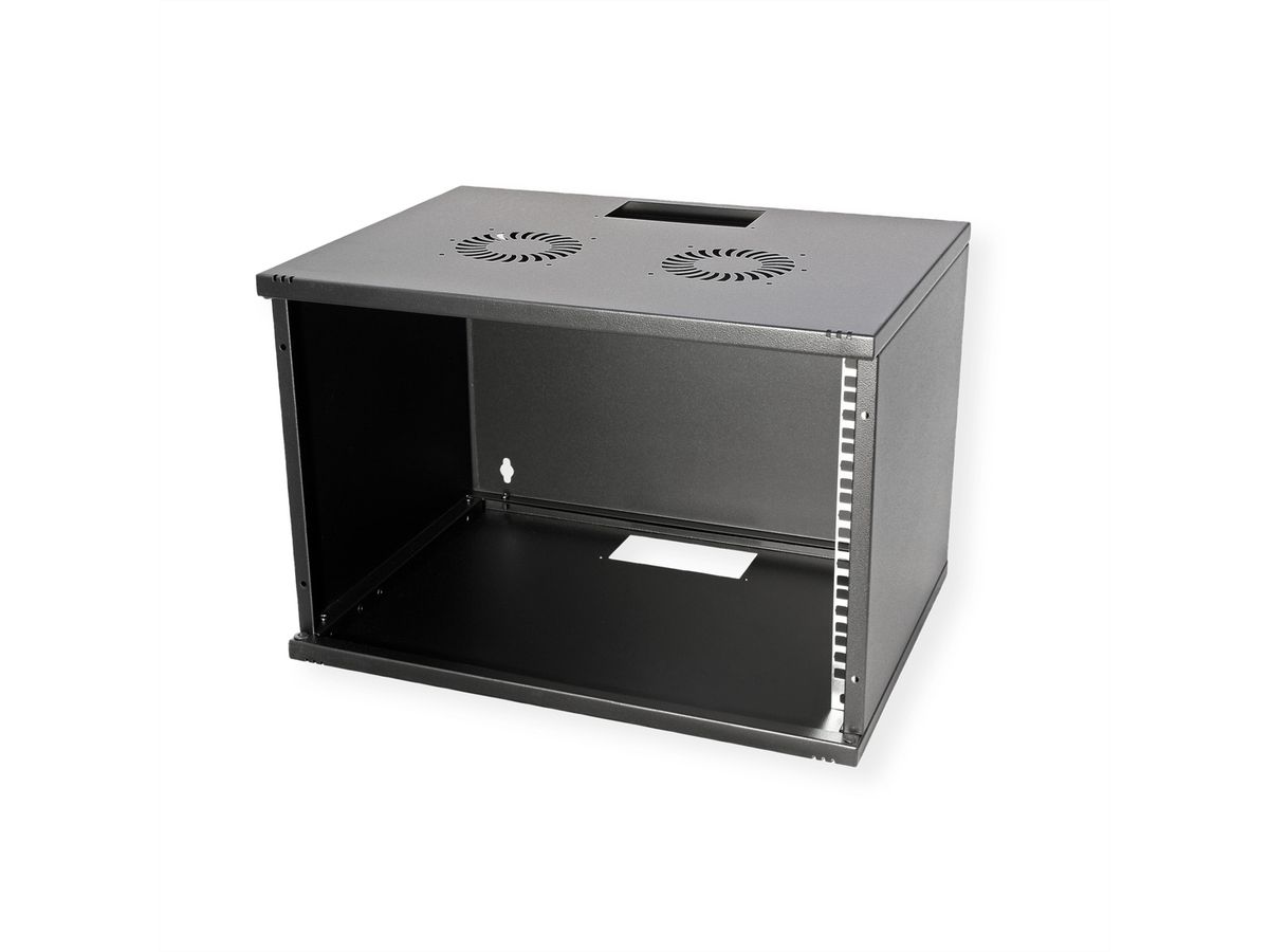 ROLINE 19-inch wandbehuizing Basic 7 U, 540x400 BxD Bouwpakket zwart