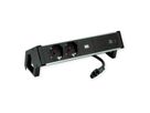 BACHMANN DESK2 ALU BLACK 2xP40, 1xUSBC 60W 0,2m GST18 Italia