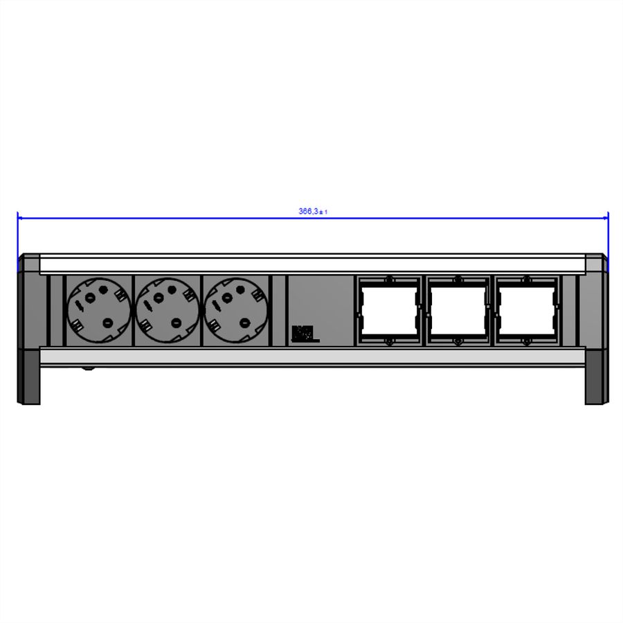 BACHMANN DESK 3x earthing contact 3x ABD
