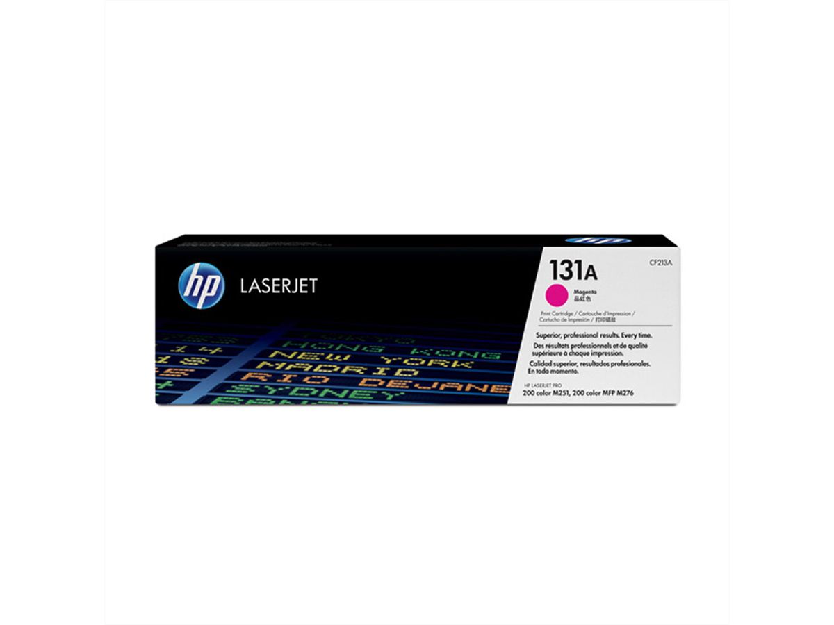 CF213A, HP Color LaserJet magenta printcartridge, #131A, ca. 1800 pagina's