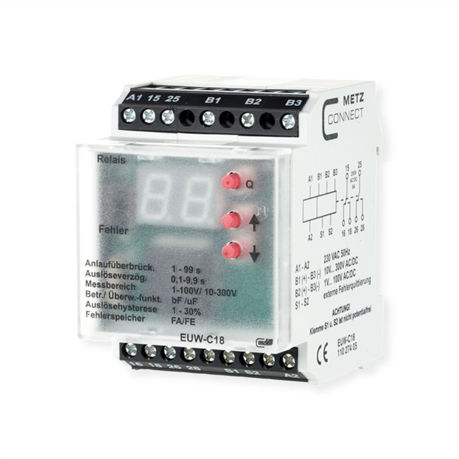 METZ CONNECT EUW-C18 230 V AC stroom-/spanningsmonitor