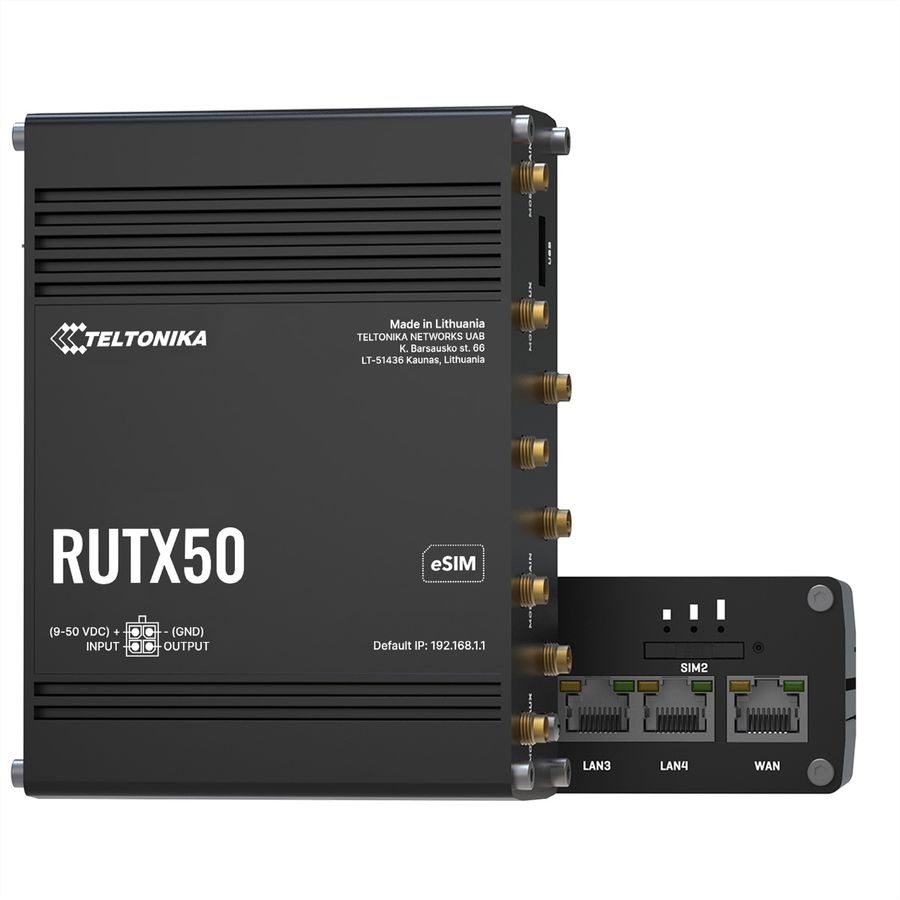 TELTONIKA RUTX50 5G/4G/LTE Industriële router eSIM Version