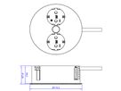 BACHMANN TWIST 2x earthing contact, wire end ferrules, earthing contact mounting plug, black, 2 m