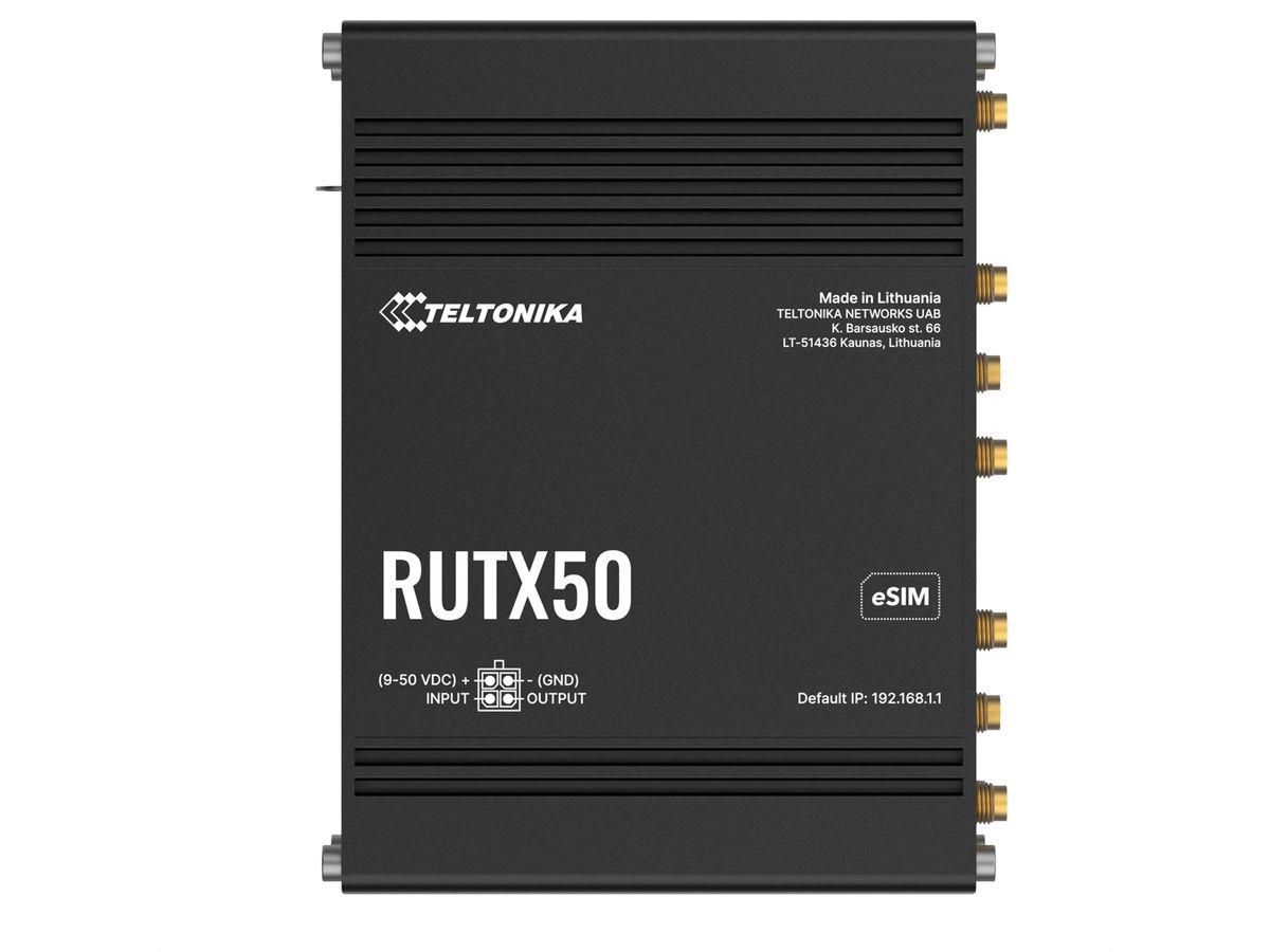 TELTONIKA RUTX50 5G/4G/LTE Industriële router eSIM Version
