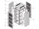 SCHROFF Varistar systeemkast, RAL 7021, 4 vakken, 47 HE, 2200H, 800W, 1000D