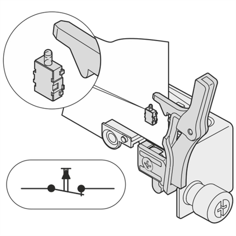 SCHROFF Microschakelaar voor AMC Carrier Mechanics, Normally Closed